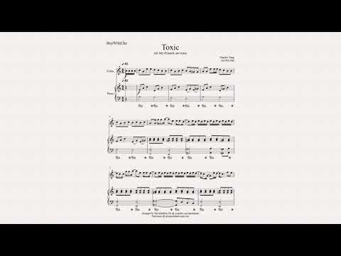Toxic – BoyWithUke Toxic - Full Version - BoyWithUke Sheet music for Piano,  Violin, Bass guitar, Drum group (Mixed Quartet)