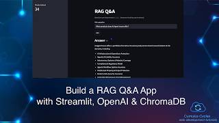 Build a RAG Q&A App with Streamlit, OpenAI & ChromaDB
