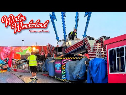 Funfair Ride Build Up Video - James Danter's EXTREME - Winter Wonderland Stoke
