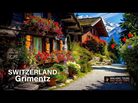 Grimentz Schweiz 🇨🇭 Schweizer Dorftour ☀️ Die schönsten Dörfer der Schweiz 🌺 4k-Video