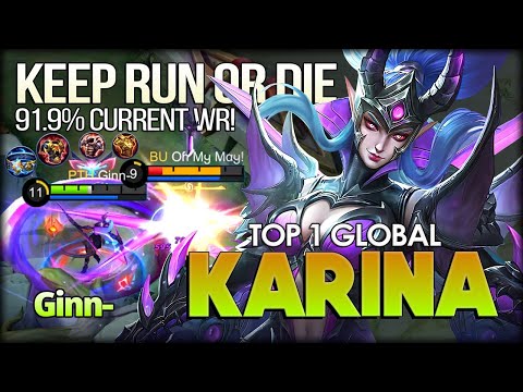 Tank Build Still Worth it? 91.9% Win Rate Current Season! Ginn- Top 1 Global Karina - Mobile legends