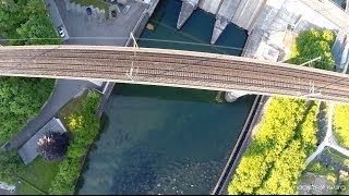 preview picture of video 'Obere Limmatbrücke Wettingen aus der Luft'