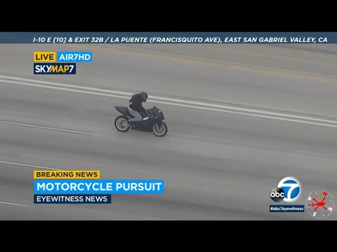 Motorcyclist leads authorities on high-speed chase through San Gabriel Valley | ABC7
