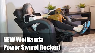 NEW Weilianda Leather Power Recliner Swivel Glider REVIEW