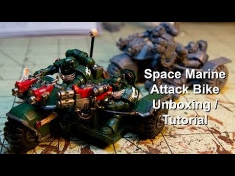 Warhammer 40K Space Marine Attack Bike Unboxing and Tutorial