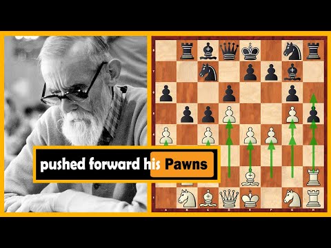 Chess Game; Master Diemer Goes For An Aggressive Pawn Push