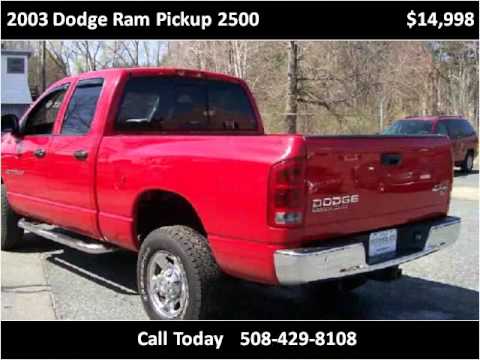 2003 Dodge Ram Pickup 2500 Used Cars Holliston MA