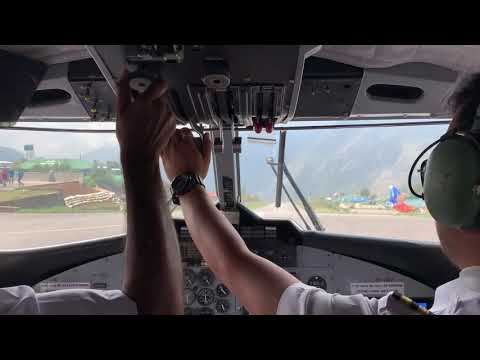 Lukla Airport Take Off Cockpit View Nepal