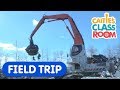 Giant Magnet Grapple Crushes Car Caitie S Classroom Field Trip Construction Vehicles For Kids