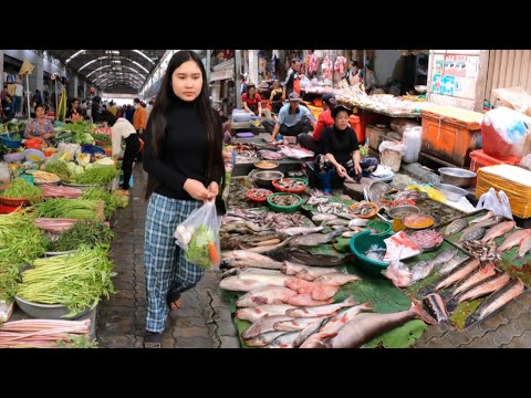 Cambodian Market Show - Daily’s of Vendor Selling Fresh Fish, Chicken, Vegetable & More Food