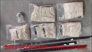 Jelenicové sametové závěsy, ochrana proti slunci, tepelná izolace a závěs proti světlu pro Mercedes W447 Vito, V-class