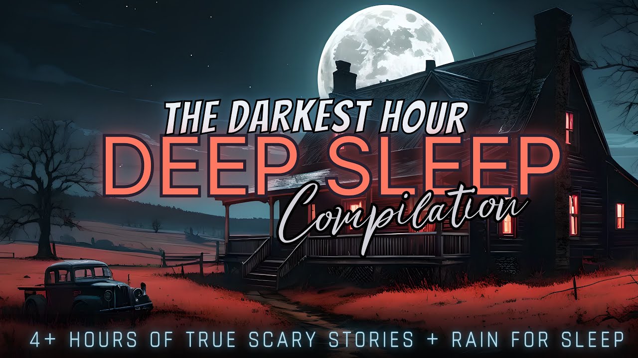 4+ Hours of TRUE Scary Stories + rain for sleep 💤 black screen, no mid roll ads, just stories
