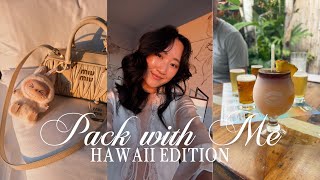 Pack with me for a week in Hawaii 🌺 (1 couple, 1 carry-on, 1 check-in & 1 personal bag)