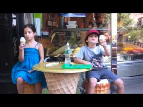 Wijdan and fadi enjoying ice cream