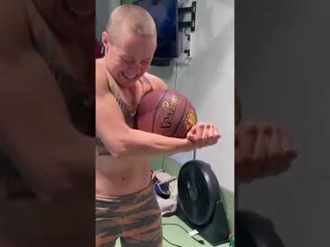 Rose Namajunas Puts a Huge Squeeze on a Ball
