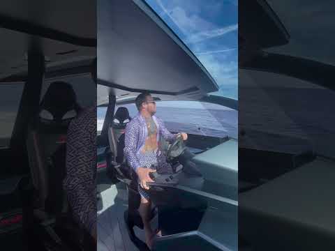 Conor McGregor cruising the open sea on his Lamborghini yacht