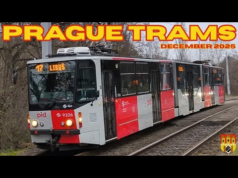 Beautiful PRAGUE TRAMS 🚊 in December 2025 - 4K