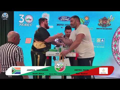 Janpaul Vantonder vs Dmitrii Pavin | Over 110 kg | XLVI WORLD ARMWRESTLING CHAMPIONSHIP | 2025