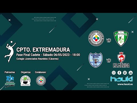 👩🏻🏐 FASE FINAL CPTO. EXTREMADURA - CADETE FEMENINO 2023   💚🤍🖤