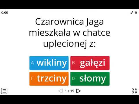 Test wordwall Kajko i kokosz Szkoła latania