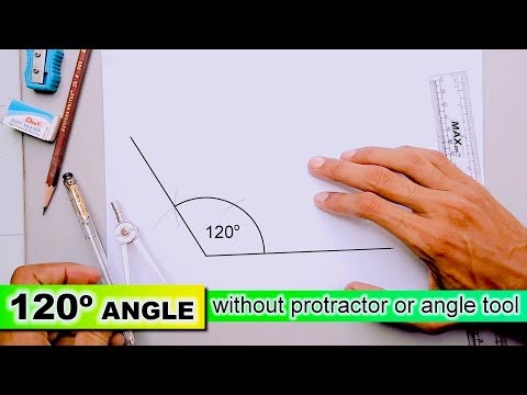 how to draw 120 degree angle without protractor or...