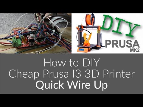 How to Build Cheap DIY Prusa i3 MK2 3D Printer - 9 - Quick Wiring For First Use