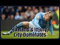 Erling Haaland limps off as Manchester City hit Bournemouth for six