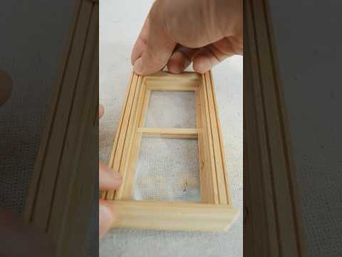 Designing decorative window frames #miniature #dollhouse #diy