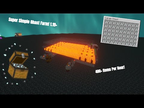Super Simple Ghast Farm! 480+ Items Per Hour! 1.19+