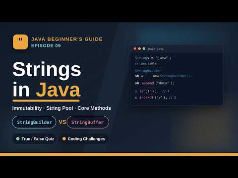 Java Strings Tutorial Immutability String Pool Common Methods Beginners Guide Ep 9