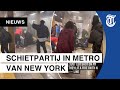 Eerste beelden: chaos in metrostation New York na schietpartij
