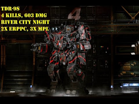 MWO Thunderbolt TDR-9S 4 Kills River City Night