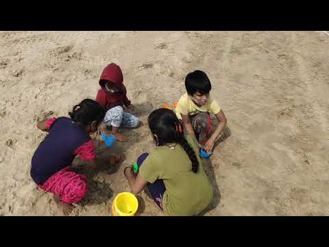 SuryArjun playing at Beach with their cousins Vasavi & keerthana 2