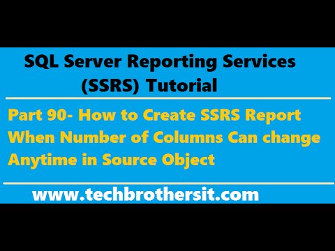 SSRS Tutorial 90- How to Create SSRS Report with Dynamic Columns ( Source Definition Change)