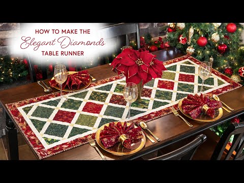 How to Make the Elegant Diamonds Table Runner | a Shabby Fabrics Tutorial