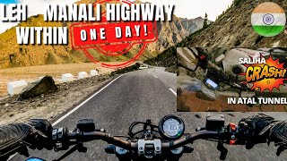 CRAZY day! @SalihaÖzkan CRASH in Atal Tunnel - Leh to Manali done within 1 day! India Motovlog EP62