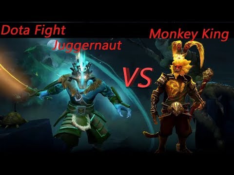 Dota 2:New mode Fight juggernaut vs monkey king [epic comeback]