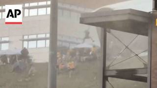 Download lagu Strong winds at a college game send 5 people to the hospital mp3 Download lagu Strong winds at a college game send 5 people to the hospital mp3