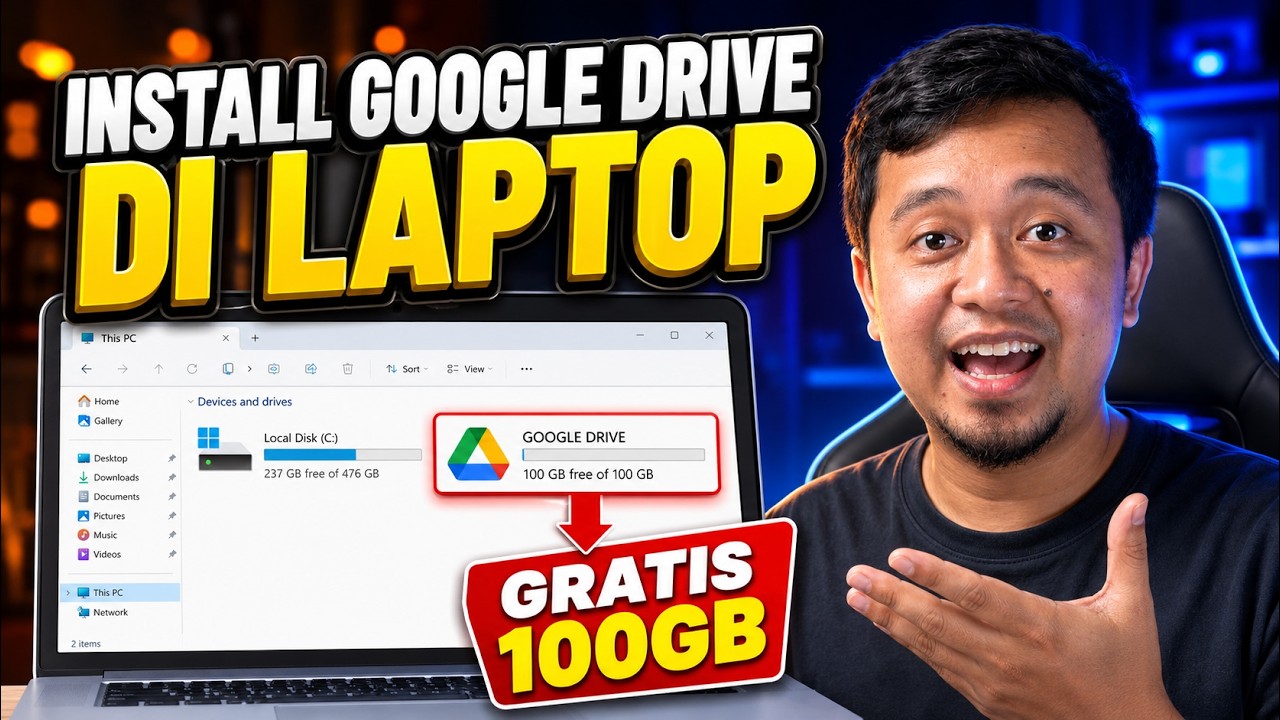 BYE BYE SUBSCRIPTION! Cara Install GOOGLE DRIVE Ke Laptop Dengan Mudah