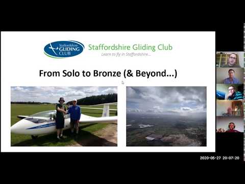 Staffordshire Gliding Club Zoom Talk by Tiago Oliveira - From Solo to Bronze and Beyond