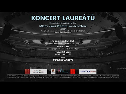 KONCERT LAUREÁTŮ - Mladý klavír Pražské konzervatoře /  Veronika Jaklová / 9.4.2022