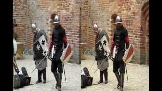 preview picture of video 'Sword fight in Spottrup Castle - the Armoury fighting 2008'