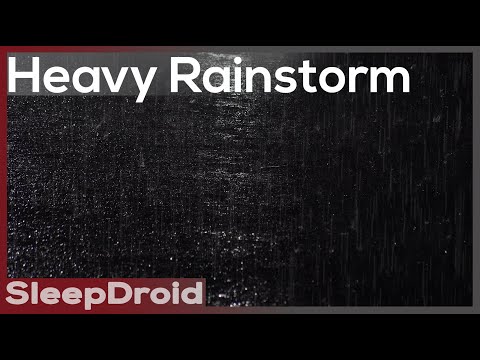 ► Heavy Rainstorm Sounds for Sleeping (No Thunder) Hard Rain at Night ~ Lluvia, Rain on Street