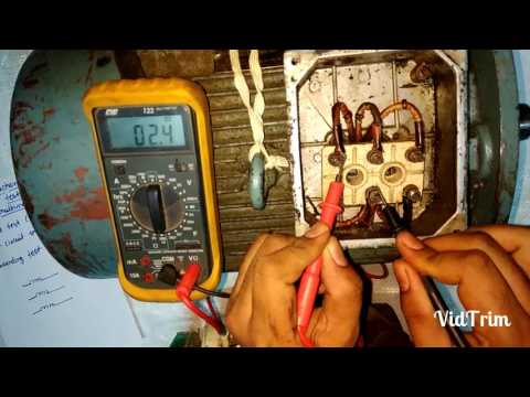 How to check induction motor by multimeter(hindi) Video