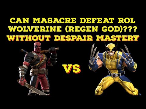BUFFED MASACRE VS ROL WOLVERINE (REGEN GOD) WITHOUT DESPAIR MASTERY | MARVEL CONTEST OF CHAMPIONS |