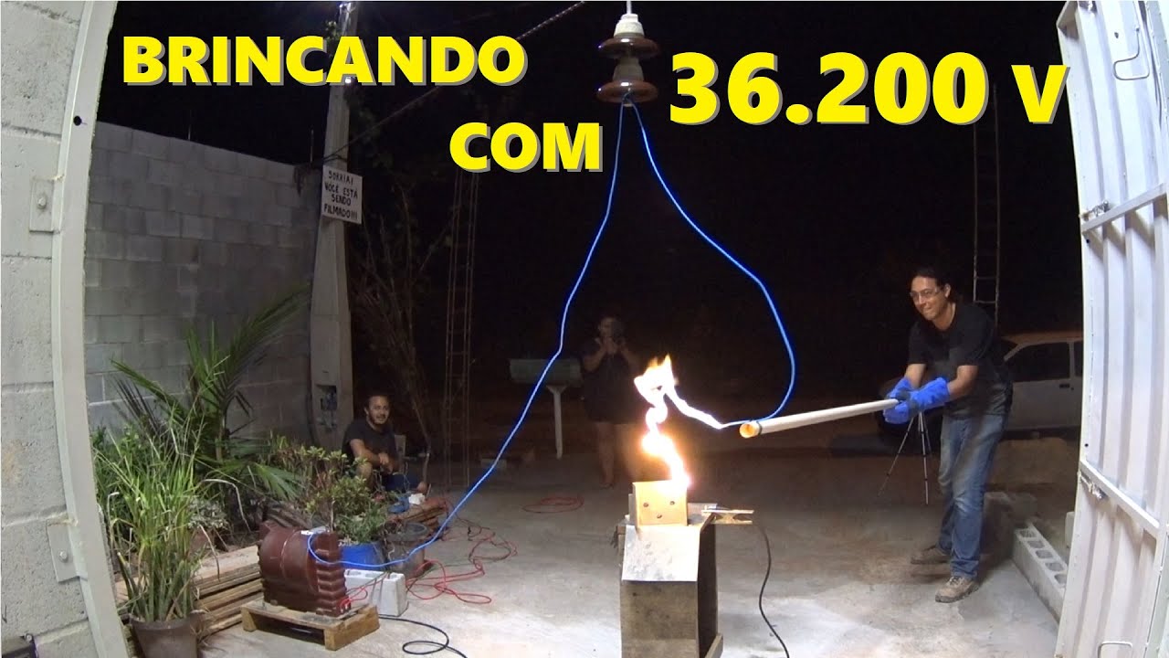 BRINCANDO COM 36.000 V EM UM TP DE SUBESTAÇÃO /AUTÓPSIA