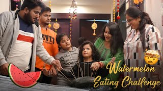 WATERMELON 🍉 EATING CHALLENGE with FAMILY!!  An