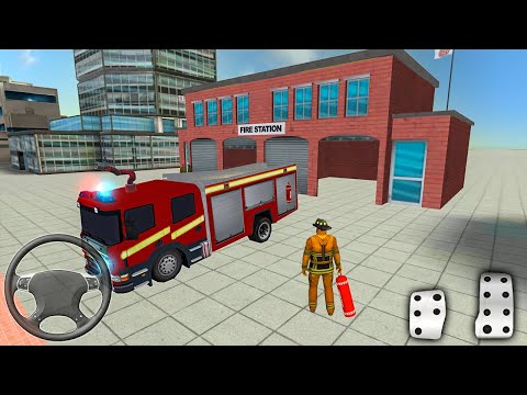 American FireFighter Truck Driving Simulator - Fire Truck Rescues 3D - Android Gameplay