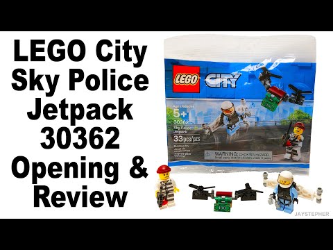 YouTube thumbnail: LEGO City - Sky Police Jetpack Opening & Review 30362