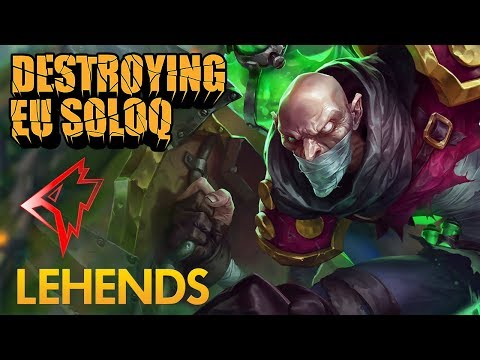 Destroying EU SoloQ: Griffin Lehends - Singed Top Lane - KDA 12/3/13